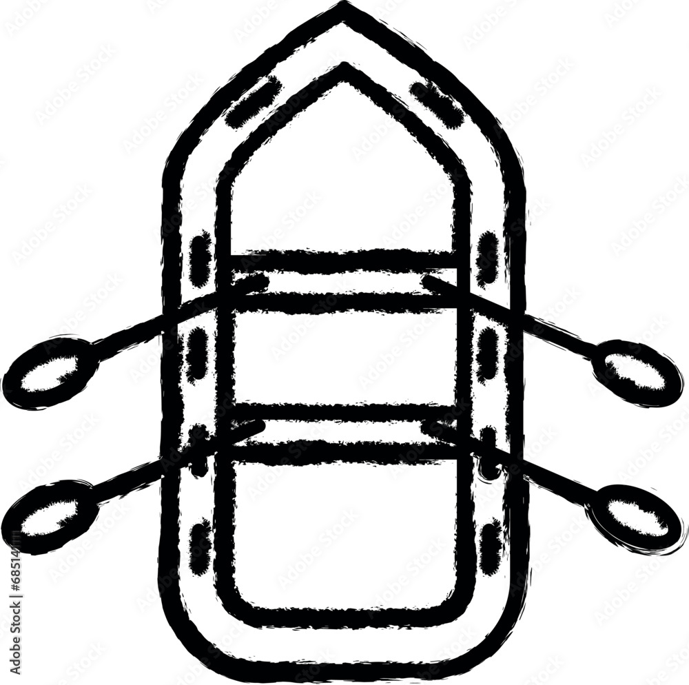 inflatable boat vector icon in grunge style inflatable boat vector icon in grunge style