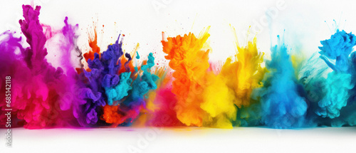 Colorful ink in water isolated on white background. Abstract background .