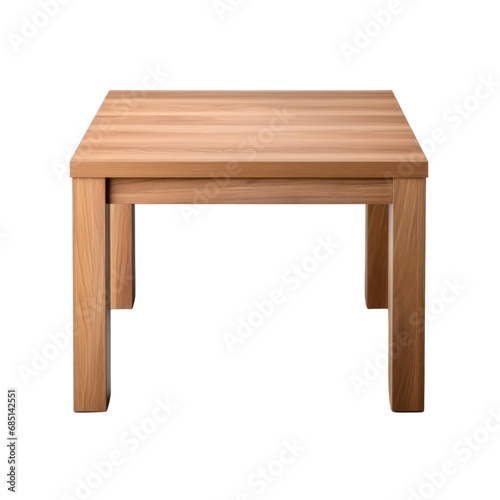 Table wooden furniture isolated on white transparent, PNG