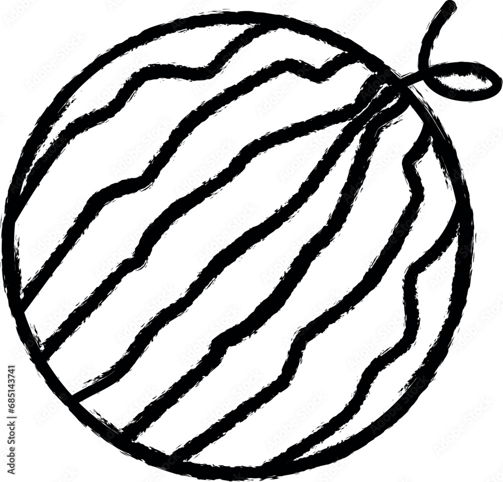 watermelon outline vector icon in grunge style watermelon outline vector icon in grunge style