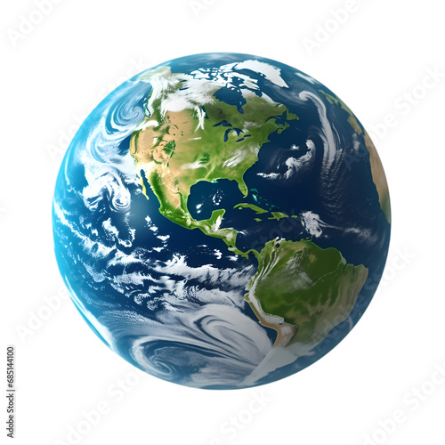 Earth isolated on transparent background
