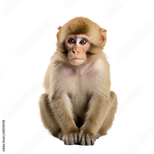macaque isolated on transparent background