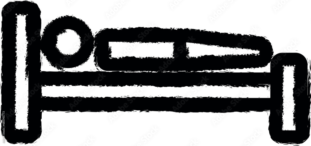 bed vector icon in grunge style bed vector icon in grunge style