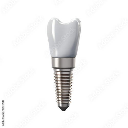 Dental implant isolated on transparent background