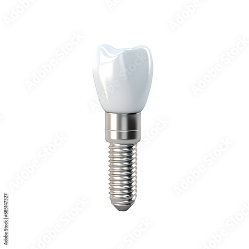 Dental implant isolated on transparent background