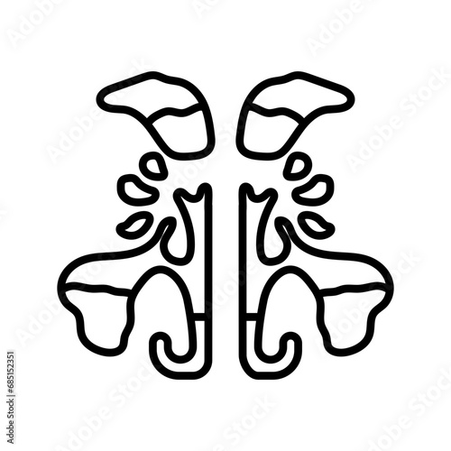 Sinuses icon in vector. Logotype