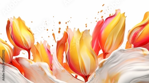 Abstract spring tulips Ai Generative #685152382