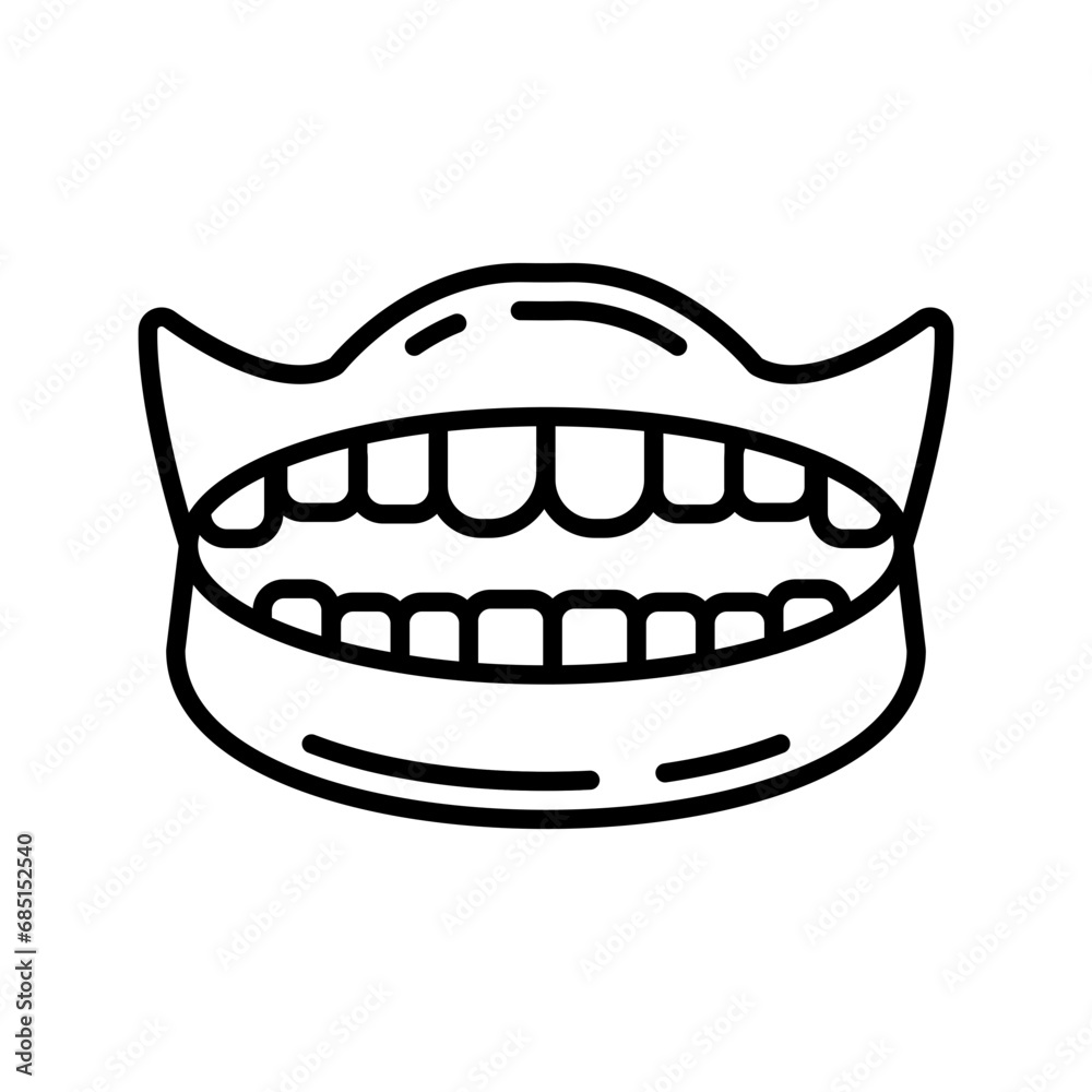 Obraz premium Teeth icon in vector. Logotype
