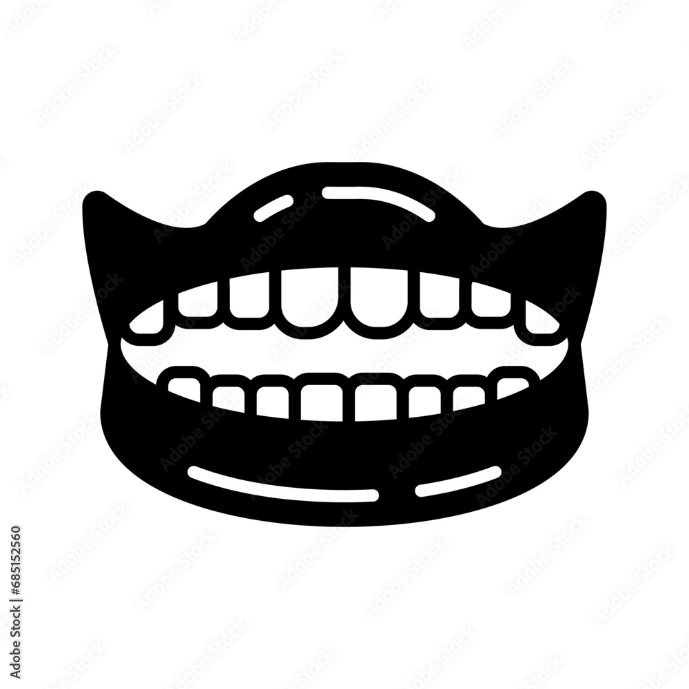 Obraz premium Teeth icon in vector. Logotype
