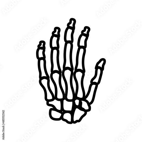 Hand Bone icon in vector. Logotype