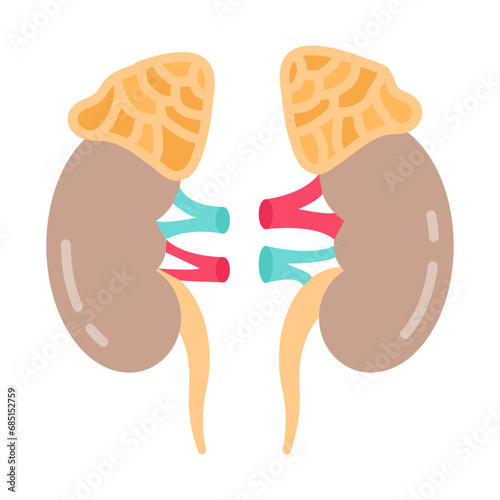 Adrenal Gland icon in vector. Logotype