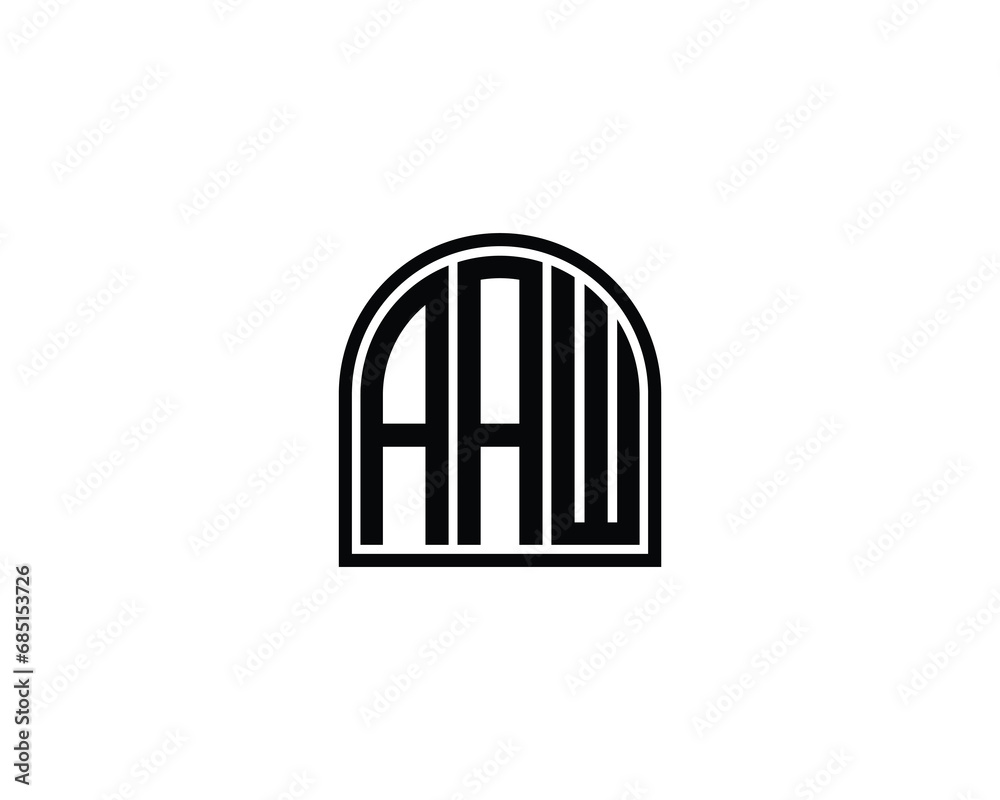 AAW logo design vector template AAW logo design vector template