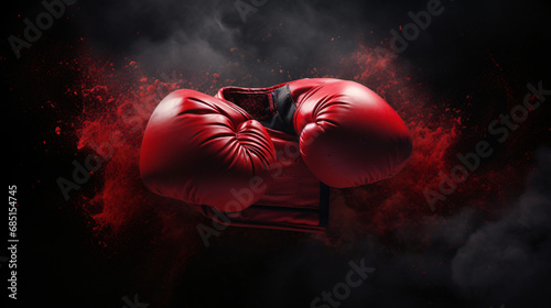 championship concept with red boxing glove © UsamaR