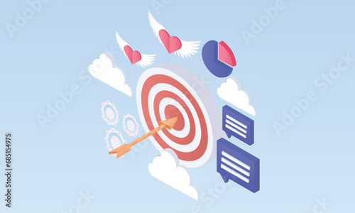 3d minimal Seo optimization and smm concept. Digital marketing, smm digital web technology. SEO Optimization, web analytics and seo marketing social media concept.on pastel background