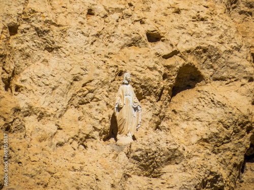 Our Lady staute, Tavolara, Sardinia, Italy photo