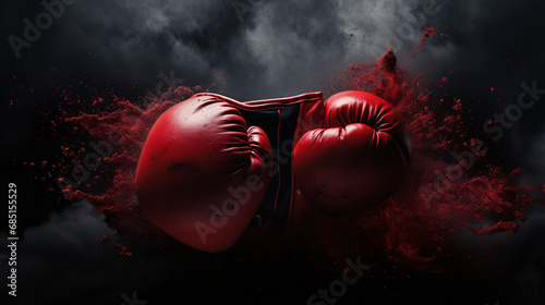 championship concept with red boxing glove © UsamaR