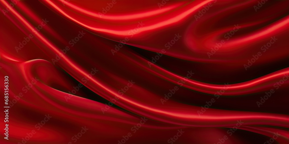 Vibrant velvet. Abstract red background with flowing waves creating soft and silky texture ideal for fashionable designs christmas decorations or project seeking modern and elegant aesthetic