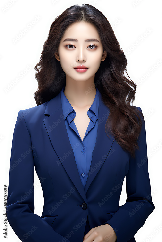 portrait of a asian business woman with white background (AI Generated) portrait of a asian business woman with white background (AI Generated)