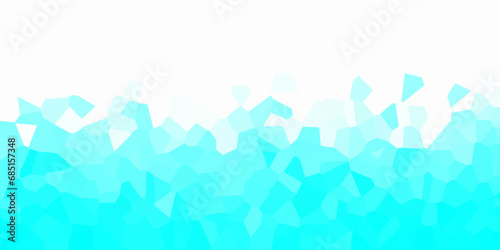 light azure and black Broken Stained Glass Background with White lines Voronoi diagram background. Seamless pattern with shapes vector Vintage Illustration background. Geometric Retro tiles pattern