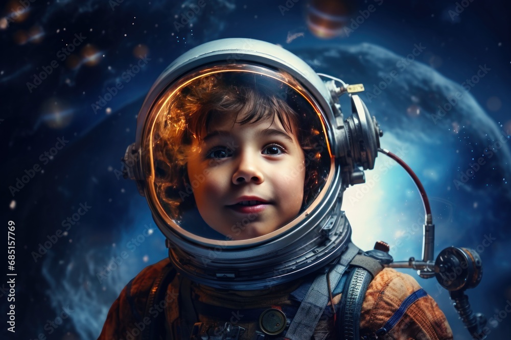 astronaut little boy in space astronaut little boy in space