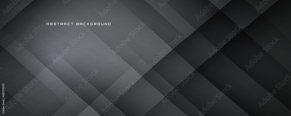 3D black geometric abstract background overlap layer on dark space with diagonal slices shape decoration. Modern graphic design element cutout style concept for banner, flyer, card, or brochure cover