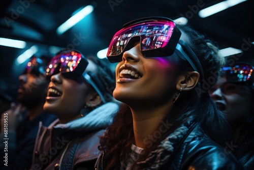 Immersive concert experience ar glasses transforming live performances, futurism image photo