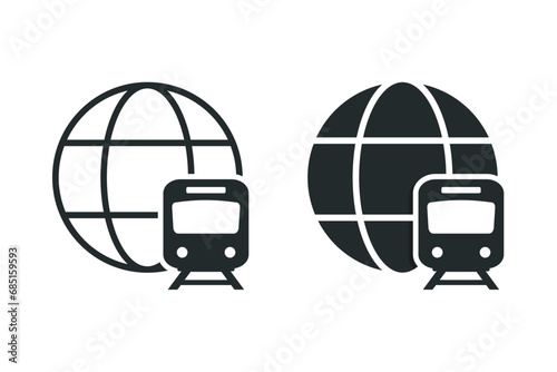 World train icon. Illustration vector