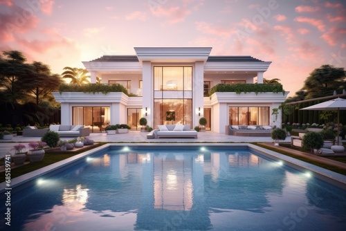 luxury house with swimming pool © nataliya_ua