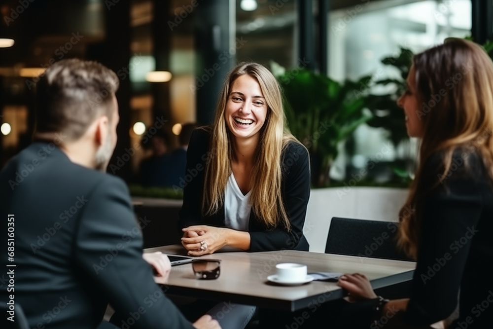 Portraits of employees in natural interactions during meetings or brainstorming sessions, with copy space Portraits of employees in natural interactions during meetings or brainstorming sessions, with copy space