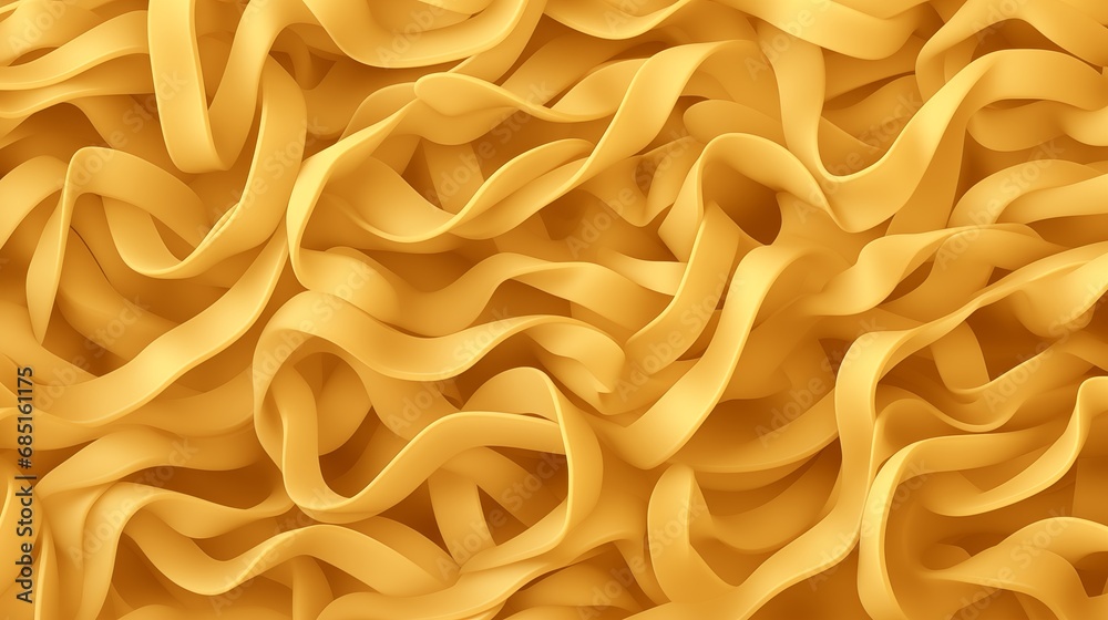 A Close Up of Yellow Noodles with a Slightly Curved Shape A Close Up of Yellow Noodles with a Slightly Curved Shape