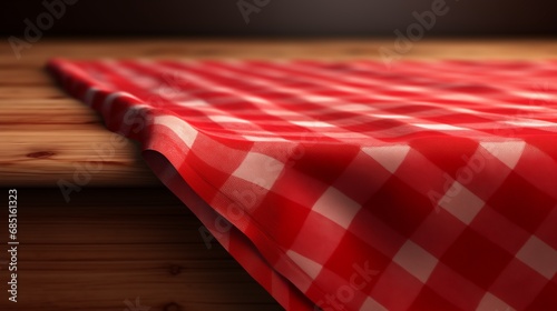A Close-Up of a Red and White Checkered Tablecloth