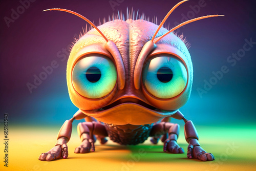 adorable little cockroach with big eyes