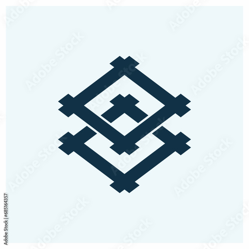 Kamon Symbols of Japan. Japanesse clan kamon crest symbol. japanese ancient family stamp symbol. A symbol used to decorate and identify people in family. Kasane Igeta