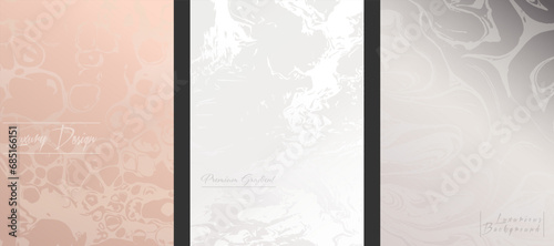 Luxury backgrounds design. A collection of premium templates for the design of postcards, invitations, packaging, greetings and creative ideas
