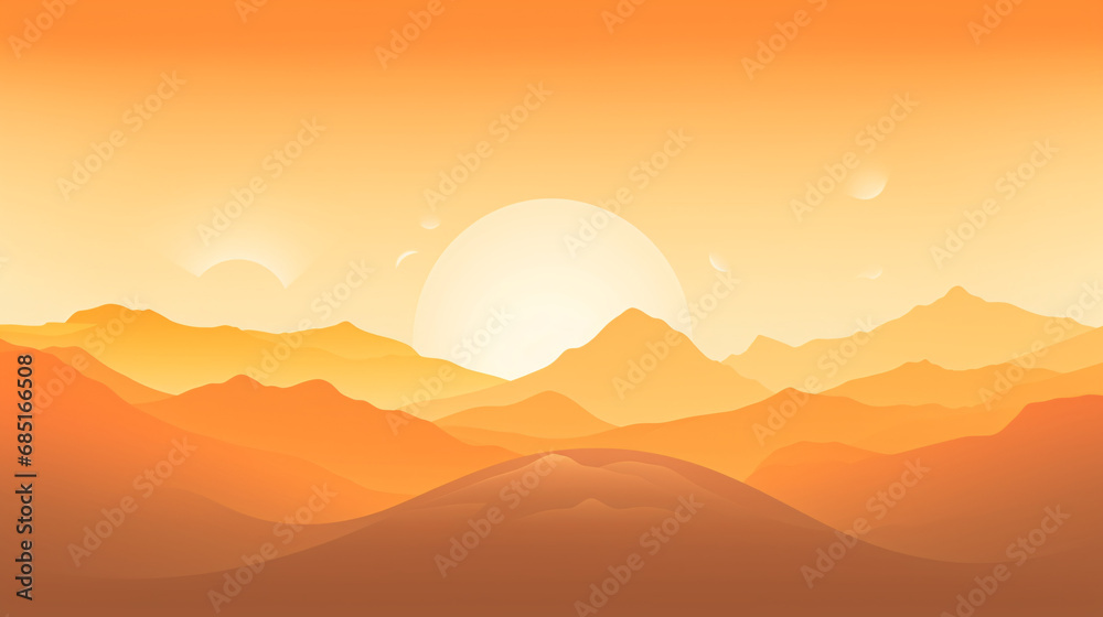 Fototapeta premium A Sunrise Canvas, Bathing the Sea or River in a Symphony of Colors.