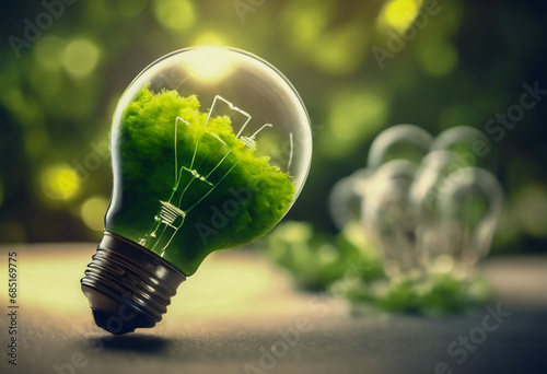 Energia Circolare- Lampadina come Simbolo di Sorgenti Energetiche Sostenibili