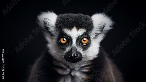 Lemur, Minimalistic Professional Portrait, Generative AI © AIExplosion