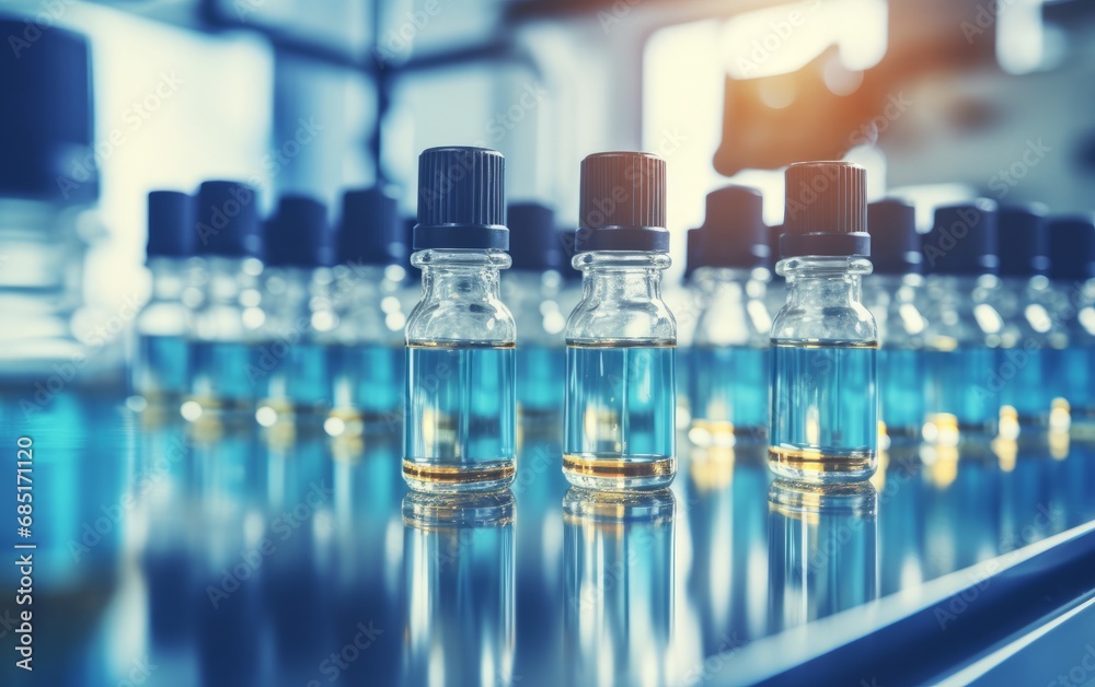 Test tubes in laboratory, Generative AI Test tubes in laboratory, Generative AI