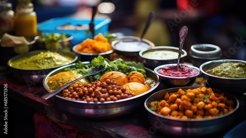 background table indian food street illustration cuisine spices, curry naan, samosa tikka background table indian food street photo