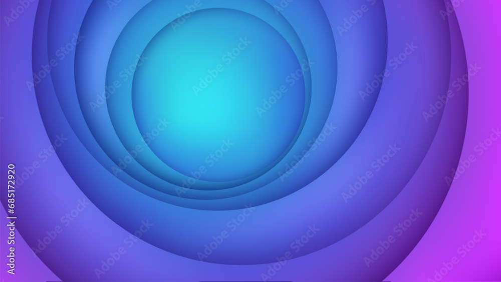 Obraz premium Abstract Circle Papercut Smooth Gradient Composition Background, Vector Illustration