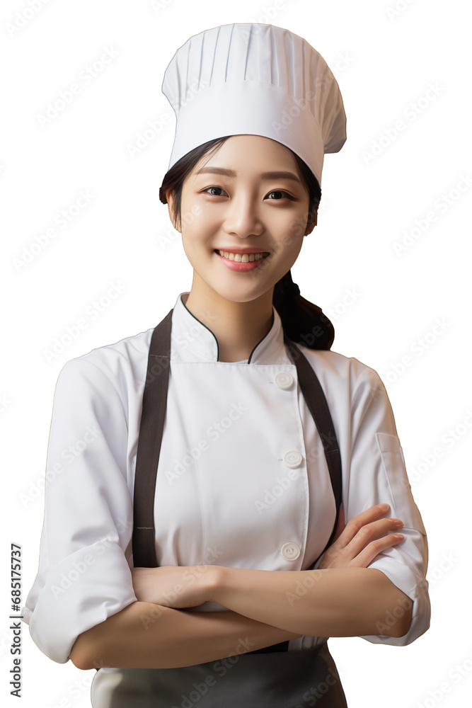 portrait of a asian women chef isolated background transparent background portrait of a asian women chef isolated background transparent background