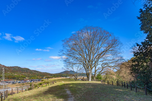 Gassantoda Castle, a National Historic Site, in Shimane Prefecture, Japan photo