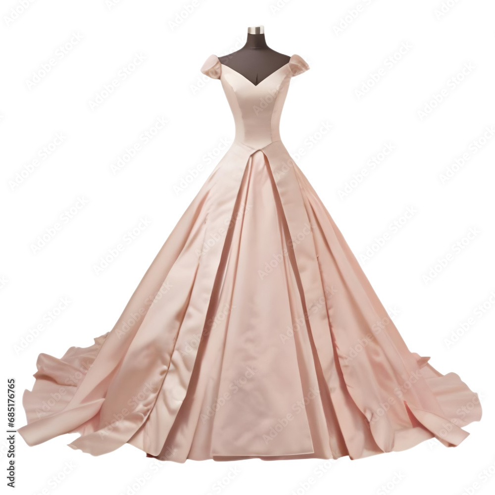 rose wedding dress isolated for design, wedding dress vector, generative ai rose wedding dress isolated for design, wedding dress vector, generative ai