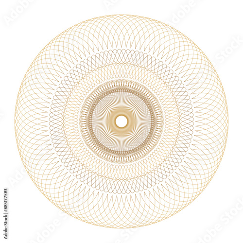 Circular guilloche. Trazo editable