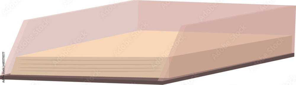 Obraz premium Storage paper tray icon cartoon vector. Inbox empty. Case desk folder