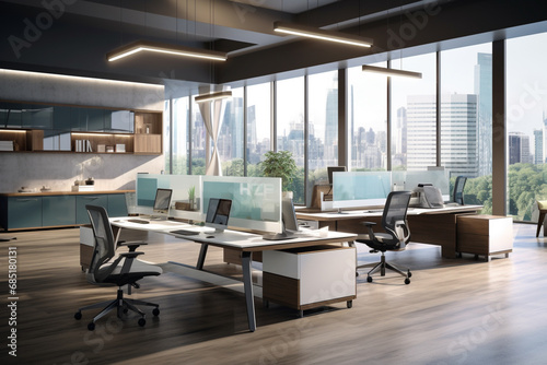 Elevate Your Workspace  Exploring the Modern Essence of Office Environments.