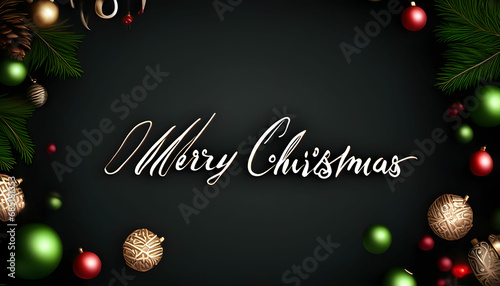 Merry Christmas card and decoration things all Christmas concept