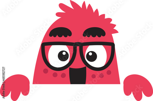 Cute Monster Peeking or Holding