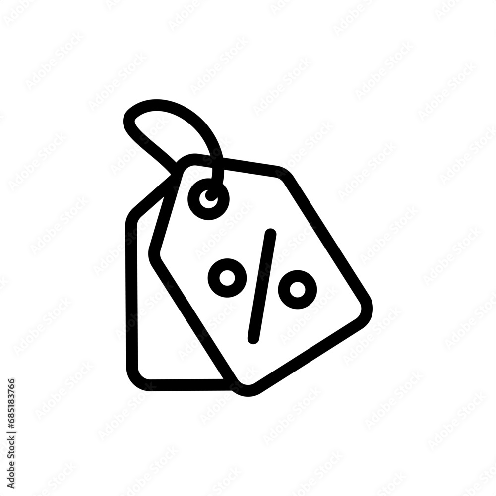Discount icon in trendy flat style isolated on white background. Discount icon in trendy flat style isolated on white background.