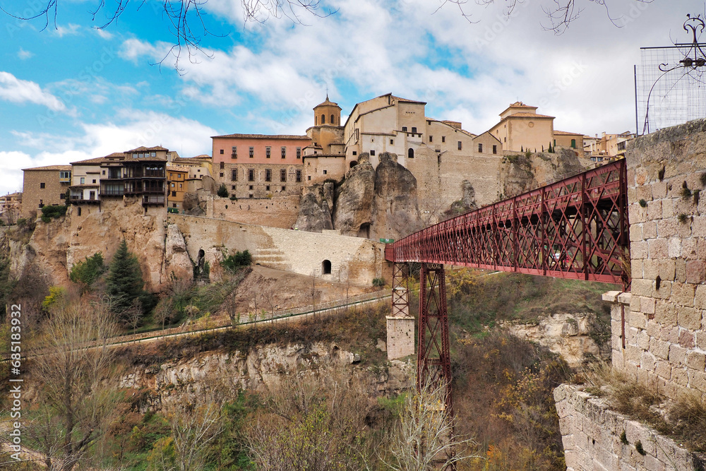 view of Cuenca with the San Pablo Bridge